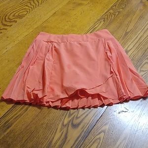 HALARA Womens SKIRT EXTRA SMALL XS New Workout Orange New PLEATED Yoga Exercise